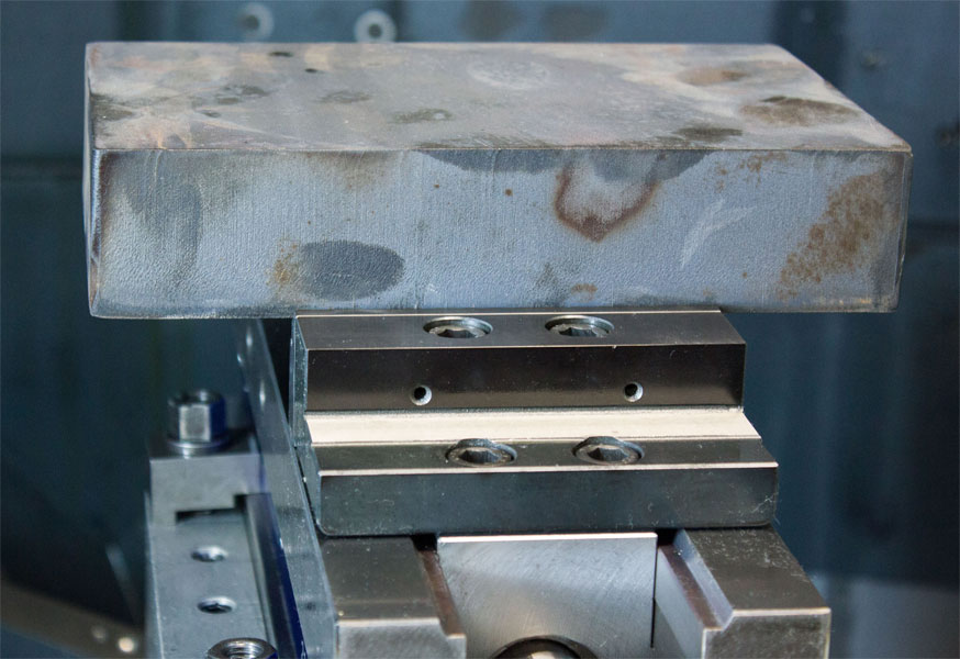 Krallenbacke mit Brennteil auf 3mm gespannt