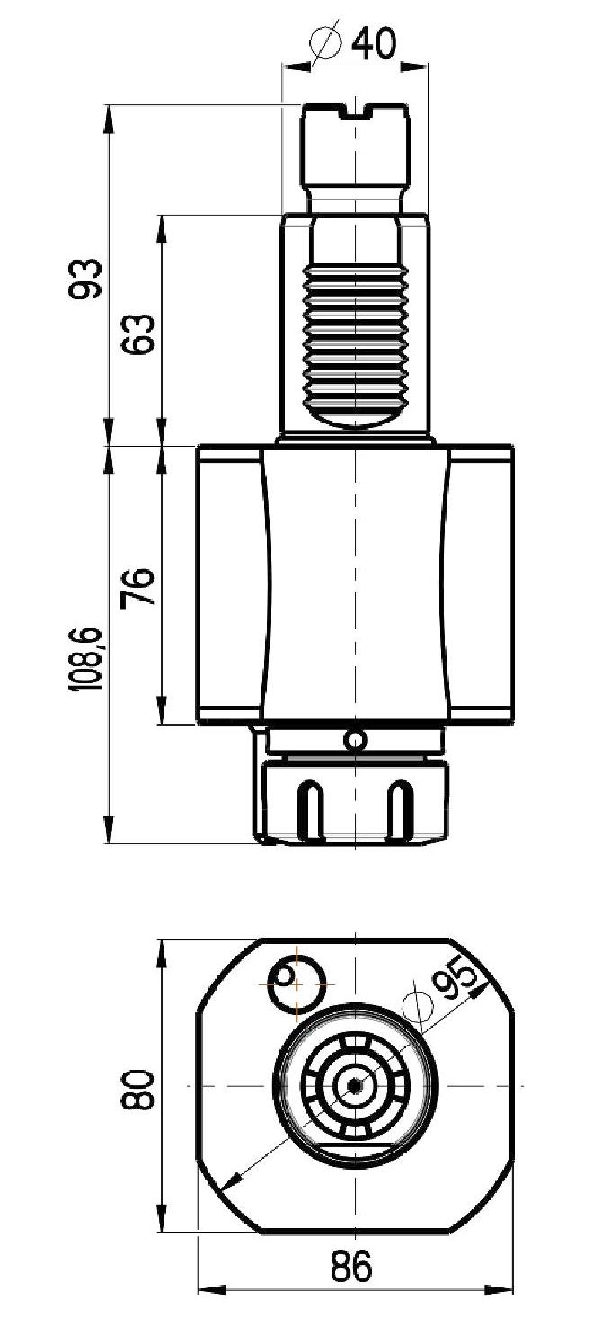 VDI 40, gerader Werkzeughalter, Kupplung gestuft, mit Innenkühlung_2