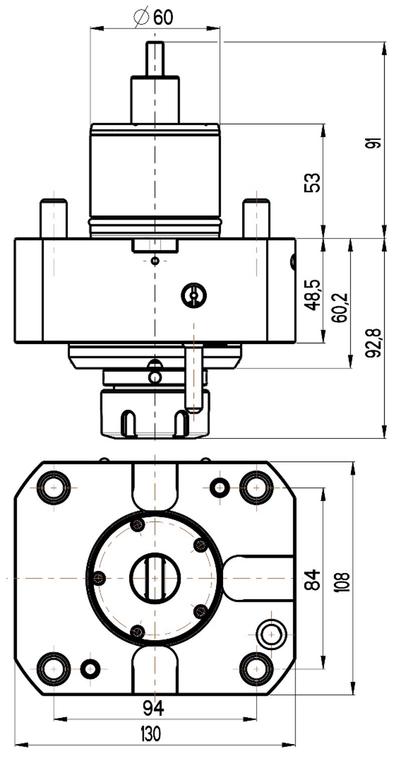 BMT 60, STRAIGHT tool holder, no internal cooling MORI SEIKI