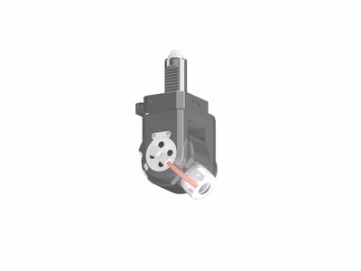 VDI 30, variable angle tool holder, coupling DIN 5480, with internal cooling